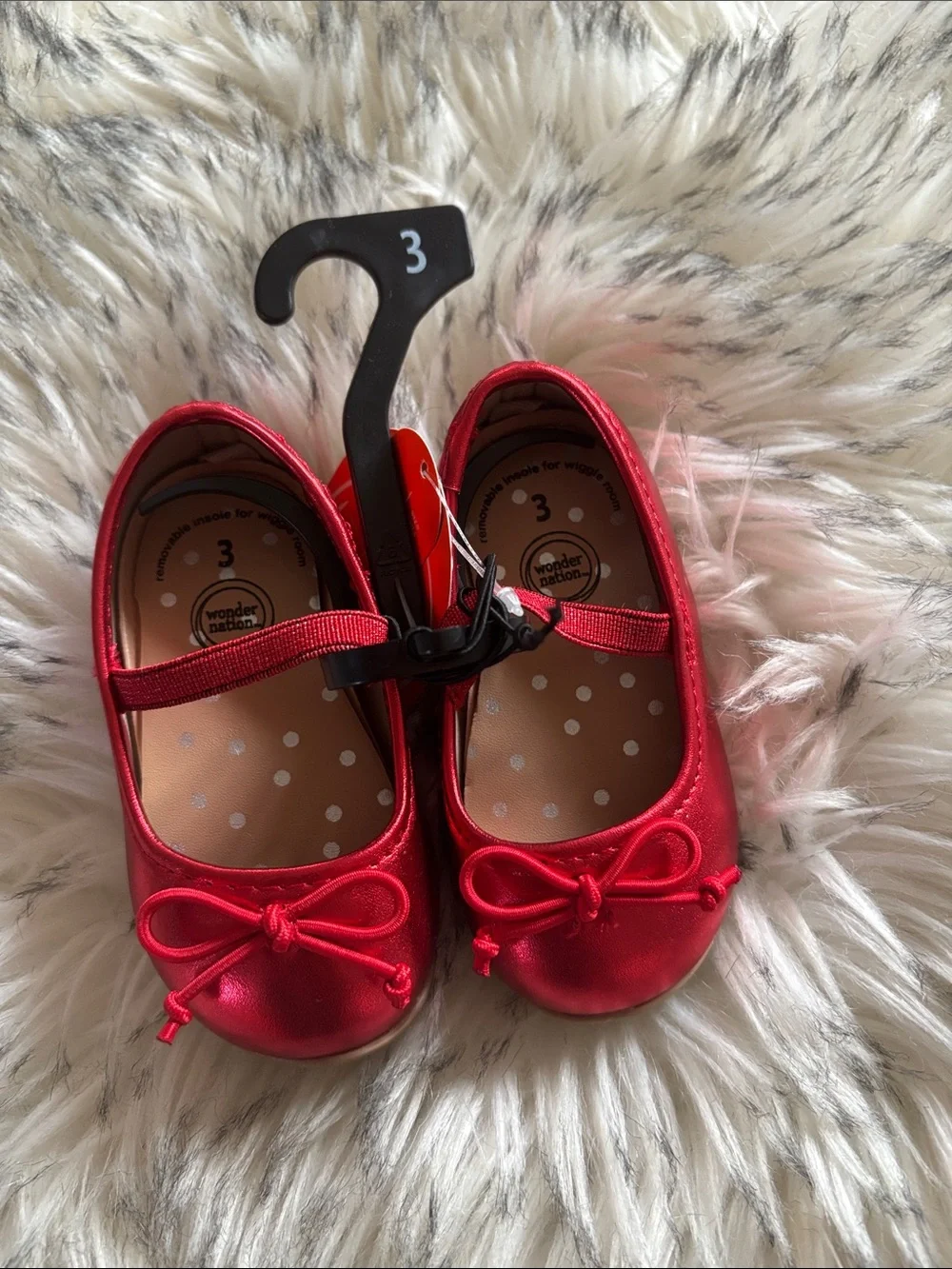 NWT Baby Girl Mary Jane Flats with Bow Size 3
